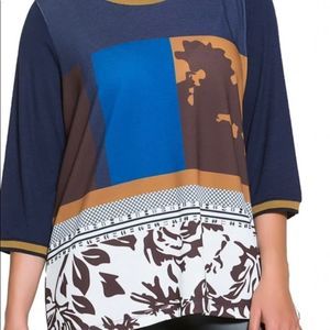 Tops & Plus Evening Delight Plus Size Tunic straight bottom hem queen size 3X 4X